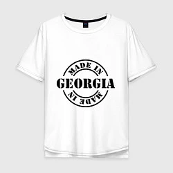 Футболка оверсайз мужская Made in Georgia (сделано в Грузии), цвет: белый