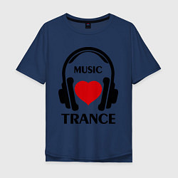 Мужская футболка оверсайз Trance Music is Love