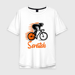 Мужская футболка оверсайз Cycling scratch race