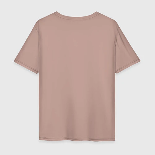 Мужская футболка оверсайз Горы по колено / Пыльно-розовый – фото 2