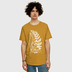 Футболка оверсайз мужская ОДНИ ИЗ НАС 2, цвет: горчичный — фото 2