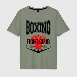 Мужская футболка оверсайз Boxing fight club Russia