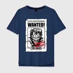Футболка оверсайз мужская Wanted Joker, цвет: тёмно-синий