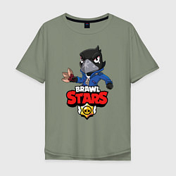 Мужская футболка оверсайз BRAWL STARS CROW