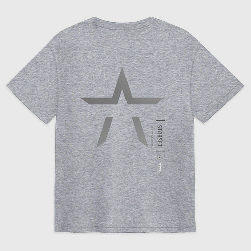 Мужская футболка оверсайз Starset - Divisions / Меланж – фото 2