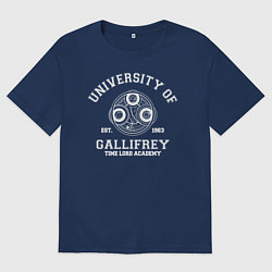 Футболка оверсайз мужская Доктор Кто, Галлифрей, цвет: тёмно-синий