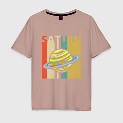 Мужская футболка оверсайз Сатурн