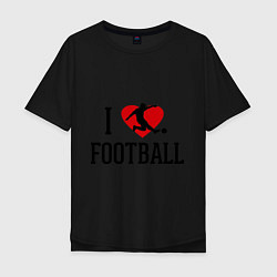 Мужская футболка оверсайз I love football