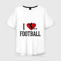 Мужская футболка оверсайз I love football
