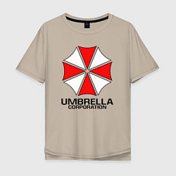 Футболка оверсайз мужская UMBRELLA CORP, цвет: миндальный