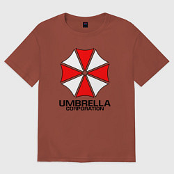 Футболка оверсайз мужская UMBRELLA CORP, цвет: кирпичный