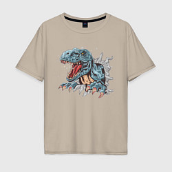 Мужская футболка оверсайз Тираннозавр
