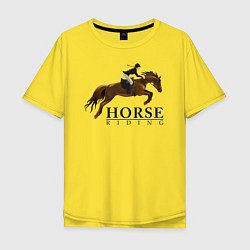 Футболка оверсайз мужская HORSE RIDING, цвет: желтый