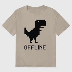 Футболка оверсайз мужская Offline, цвет: миндальный