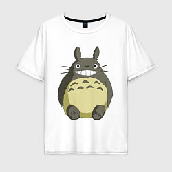 Футболка оверсайз мужская Тоторо, цвет: белый