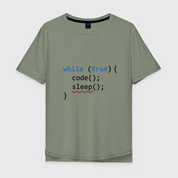 Мужская футболка оверсайз Code - sleep