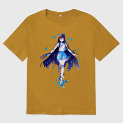 Футболка оверсайз мужская Пархай как бабочка, цвет: горчичный