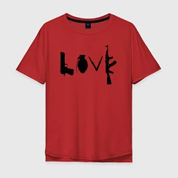 Мужская футболка оверсайз Banksy LOVE