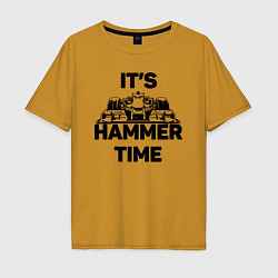 Футболка оверсайз мужская It's hammer time, цвет: горчичный