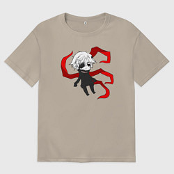 Футболка оверсайз мужская Токийский гуль, цвет: миндальный