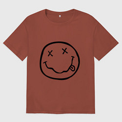 Мужская футболка оверсайз NIRVANA на спине