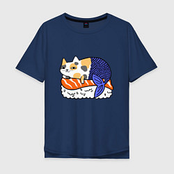 Мужская футболка оверсайз Sushi Cat