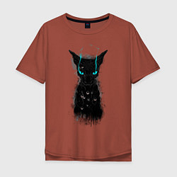 Мужская футболка оверсайз Dark Cat