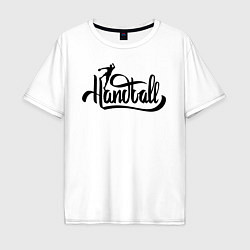 Мужская футболка оверсайз Handball lettering