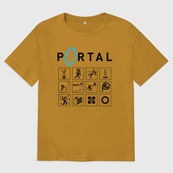 Футболка оверсайз мужская PORTAL, цвет: горчичный