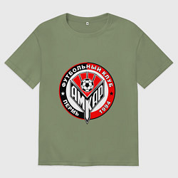 Футболка оверсайз мужская ФК Амкар Пермь, цвет: авокадо