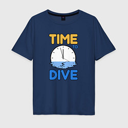 Мужская футболка оверсайз Time to dive