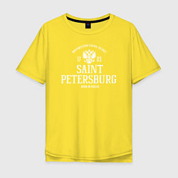Мужская футболка оверсайз Санкт-ПетербургBorn in Russia