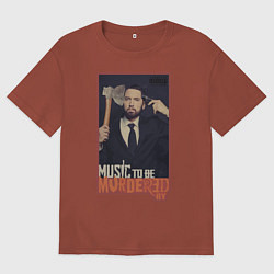 Футболка оверсайз мужская Eminem, цвет: кирпичный