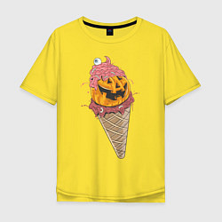 Футболка оверсайз мужская Pumpkin IceCream, цвет: желтый