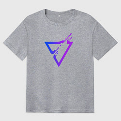 Футболка оверсайз мужская Liquid Triangle, цвет: меланж