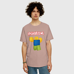 Футболка оверсайз мужская ROBLOX, цвет: пыльно-розовый — фото 2