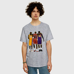 Футболка оверсайз мужская Kobe, Michael, LeBron, цвет: меланж — фото 2
