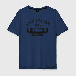 Футболка оверсайз мужская Iron Mike Tyson, цвет: тёмно-синий