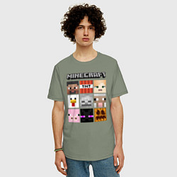 Футболка оверсайз мужская MINECRAFT, цвет: авокадо — фото 2
