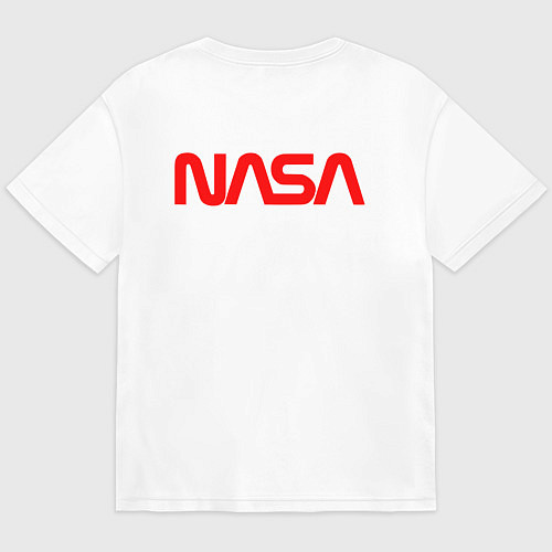 Мужская футболка оверсайз NASA / Белый – фото 2