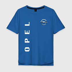 Футболка оверсайз мужская Opel, цвет: синий
