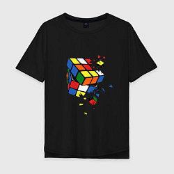 Мужская футболка оверсайз Кубик Рубика