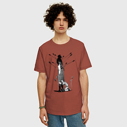 Футболка оверсайз мужская Vinland saga, цвет: кирпичный — фото 2