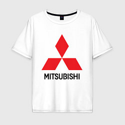 Футболка оверсайз мужская MITSUBISHI, цвет: белый