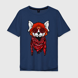 Мужская футболка оверсайз Красная панда