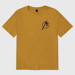Футболка оверсайз мужская Metallicaспина, цвет: горчичный