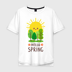 Мужская футболка оверсайз Hello Spring