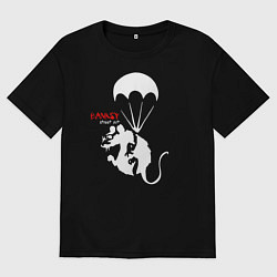 Футболка оверсайз мужская Banksy, цвет: черный