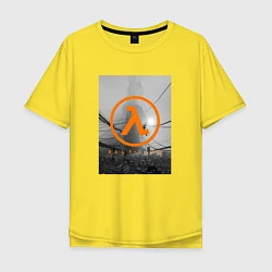 Футболка оверсайз мужская HALF-LIFE, цвет: желтый