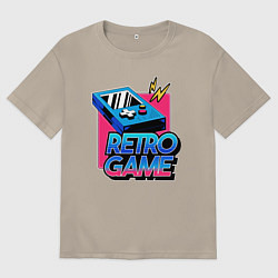 Футболка оверсайз мужская Retro game, цвет: миндальный